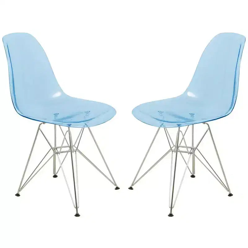 Chaise de salle à manger moderne en acrylique