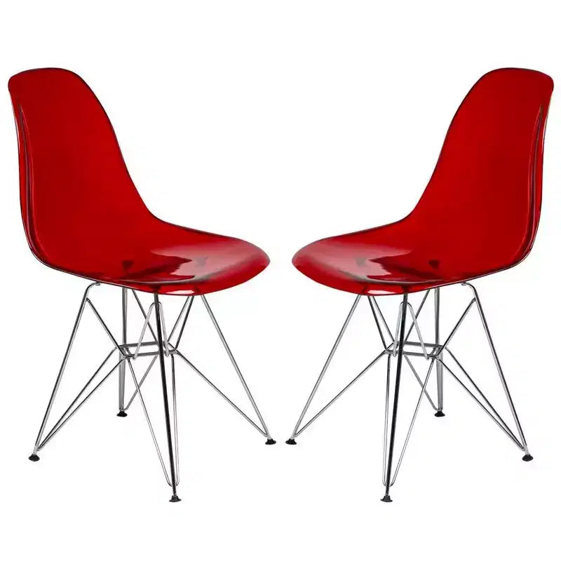 Chaise de salle à manger moderne en acrylique