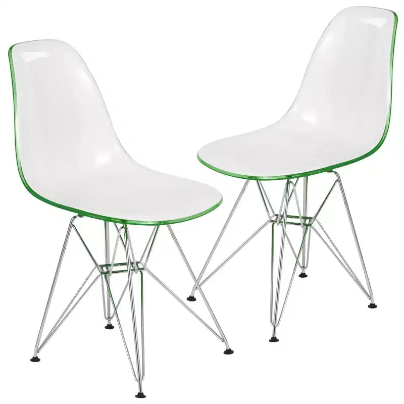 Chaise de salle à manger moderne en acrylique