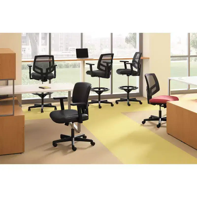 Chaise de bureau, tissu noir