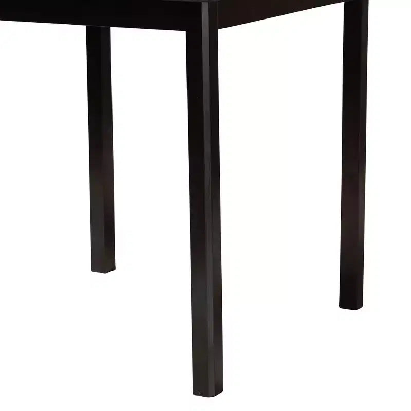 Table de bar moderne en bois finition expresso marron, hauteur comptoir